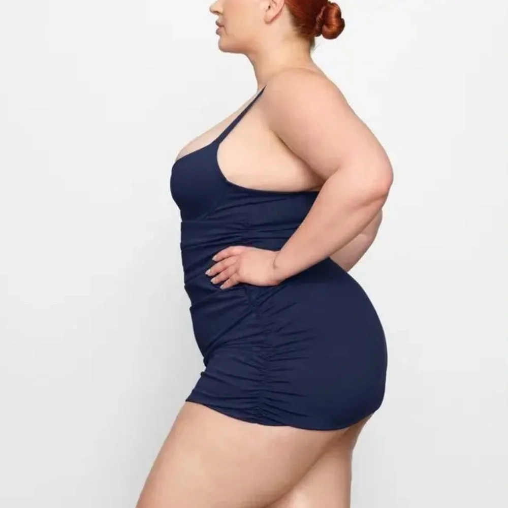 SKIMS SHAPING SWIM Ruched One Piece in Midnight NEW